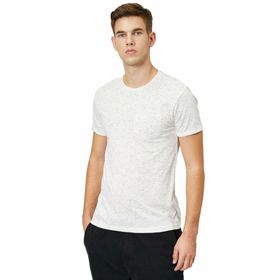 Koton Beyaz Bisiklet Yaka Erkek T-shirt