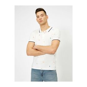 Koton Beyaz Bisiklet Yaka Erkek T-shirt