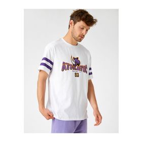 Koton Beyaz Bisiklet Yaka Erkek T-shirt
