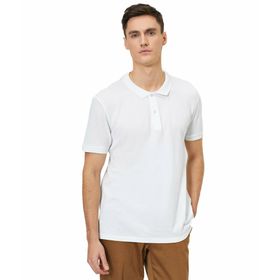 Koton Beyaz Polo Yaka Kısa Kollu Slim Fit Basic Erkek T-shirt