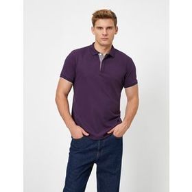 Koton Beyaz Polo Yaka Kısa Kollu Slim Fit Basic Erkek T-shirt