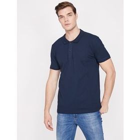 Koton Beyaz Polo Yaka Kısa Kollu Slim Fit Basic Erkek T-shirt