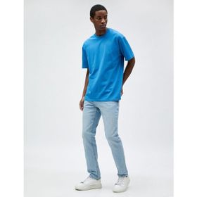 Koton Brad Açık İndigo Slim Fit Jean Erkek Kot Pantolon