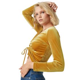 Koton Büzgülü Crop Tişört