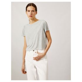 Koton Crop Tisört Bisiklet Yaka Basic 1YAL18132OK