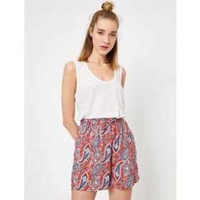 Koton Desenli Sort Beli Baglamali Pamuklu 1YMB48516OK