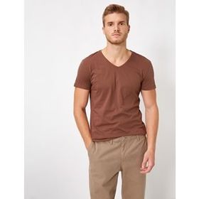 Koton Erkek Basic Kisa Kollu Bisiklet Yaka Tisört Lacivert 1YAM12136LK747XXL