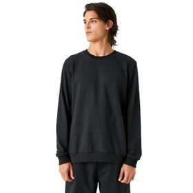Koton Erkek Basic Sweatshirt Siyah