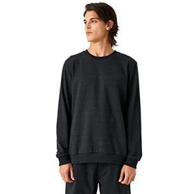 Koton Erkek Basic Sweatshirt Siyah