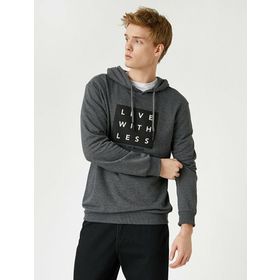 Koton Erkek Baskılı Kapüşonlu Sweatshirt
