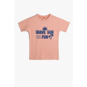 Koton Erkek Bebek Slogan Baskılı Kısa Kollu T-Shirt