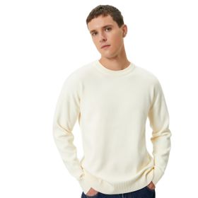 Koton Erkek Bisiklet Yaka Basic Uzun Kollu Kazak Siyah 1KAM91620GK999S