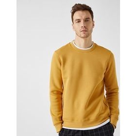 Koton Erkek Fermuarli Cepli Basic Uzun Kollu Sweatshirt Gri 1KAM75150LK045XL