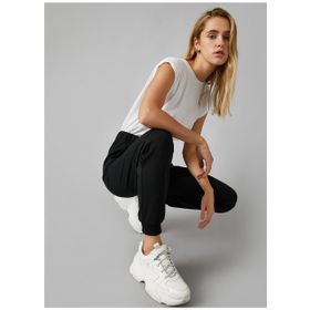 Koton Erkek Kamuflaj Desenli Seritli Jogger Esofman Alti Siyah 1YAM45316LK999L