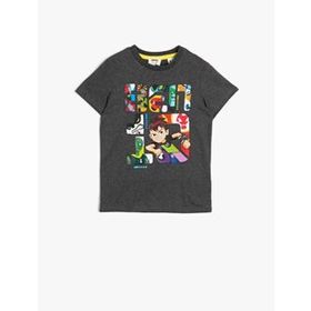 Koton Erkek Pamuklu Bisiklet Yaka Desenli Kisa Kollu Bisiklet Yaka T-shirt Yeşil 1YAM11856LK01AXL