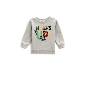 Koton Erkek Slogan Baskili Uzun Kollu Bisiklet Yaka Sweatshirt Yeşil 1KAM71602LK660XXL
