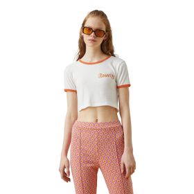 Koton Kadın Baskılı Crop T-shirt