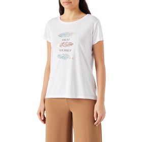 Koton Kadın Bisiklet Yaka Baskılı T-Shirt