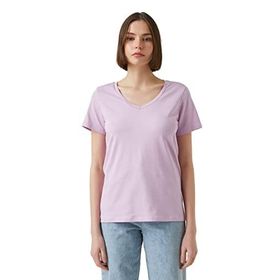 Koton Kadın V Yaka Kısa Kollu Basic T-shirt