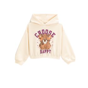 Koton Kapüşonlu Baskılı Uzun Kollu Kız Çocuk Sweatshirt