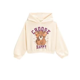 Koton Kapüşonlu Baskılı Uzun Kollu Kız Çocuk Sweatshirt