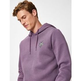 Koton Kapüsonlu Baskili Uzun Kollu Sweatshirt TYC00048662005