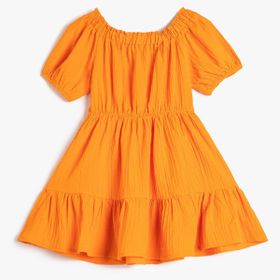 Koton Kids 3SKG80060AW1854 Turuncu Kız Çocuk Elbise