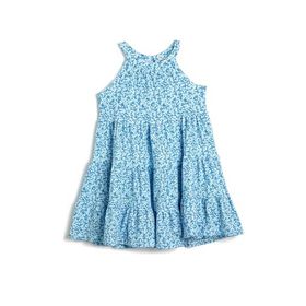 Koton Kids 3SKG80078AK1031 Mavi Çiçekli Kız Çocuk Elbise