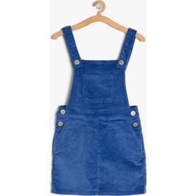 Koton Kids 9KKG87955AW Mavi Askılı Elbise