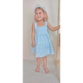 Koton Kids 9KKG87955AW Mavi Askılı Elbise