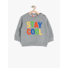 Koton Kids Koton Erkek Bebek Yazılı Baskılı Sweatshirt 0KMB16413TK