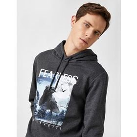 Koton Kids Koton Erkek Çocuk Batman Lisanslı Baskılı Kapüşonlu Gri Sweatshirt 1kkb16124tk 1KKB16124TK