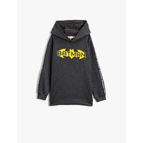 Koton Kids Koton Erkek Çocuk Batman Lisanslı Baskılı Kapüşonlu Gri Sweatshirt 1kkb16124tk 1KKB16124TK