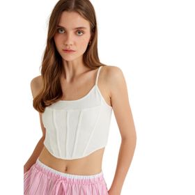 Koton Korse Görünümlü Askılı Pamuklu Slim Fit Büstiyer