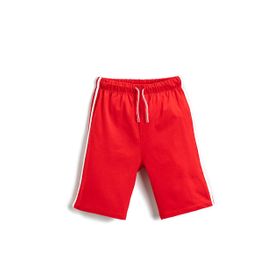 Koton Pamuklu Beli Bağcıklı Basic Çizgili Erkek Çocuk Şort