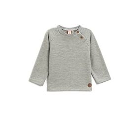 Koton Pamuklu Gri Basic Ribanalı Düğme Detaylı Erkek Bebek Sweatshirt