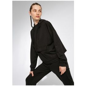 Koton TYC00044837889 Kırmızı Kapüsonlu Cepli Kadın Sweatshirt