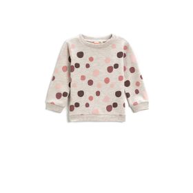 Koton Uzun Kollu Baskılı Bisiklet Yaka Kız Bebek Sweatshirt