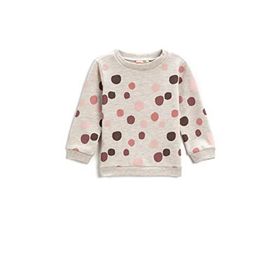 Koton Uzun Kollu Baskılı Bisiklet Yaka Kız Bebek Sweatshirt