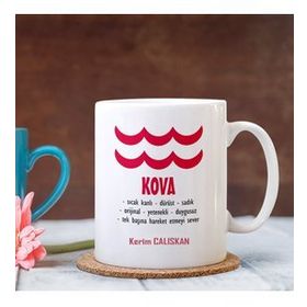 Kova Burcu Porselen Kupa Bardak