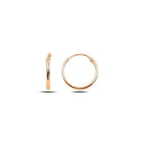 Kovac 925 Ayar 14 mm Halka Model Rose Altın Kaplama Kadın Gümüş Küpe