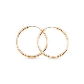 Kovac 925 Ayar 20 mm Halka Model Rose Altın Kaplama Kadın Gümüş Küpe