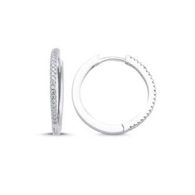 Kovac 925 Ayar 23 mm Halka Model Zirkon Taşlı Kadın Gümüş Küpe