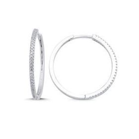 Kovac 925 Ayar 28 mm Halka Model Zirkon Taşlı Kadın Gümüş Küpe