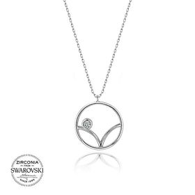 Kovac 925 Ayar Gümüş Swarovski Zirconia Taşlı Kadın Kolye