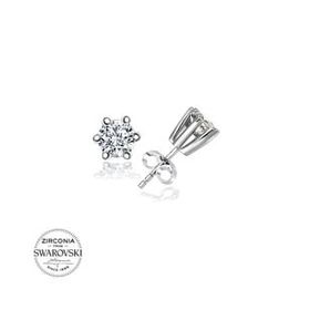 Kovac Tektaş Model Swarovski Zirconia Taşlı 925 Ayar Kadın Gümüş Küpe