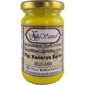Koza GLN200 Pigment Kanarya Sarısı Ebru Boyası