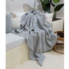 Koza Home 130x170 cm Trenza Gri TV Battaniyesi