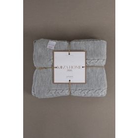 Koza Home 130x170 cm Trenza Gri TV Battaniyesi
