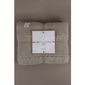 Koza Home 130x170 cm Trenza Vizon Tv Battaniyesi